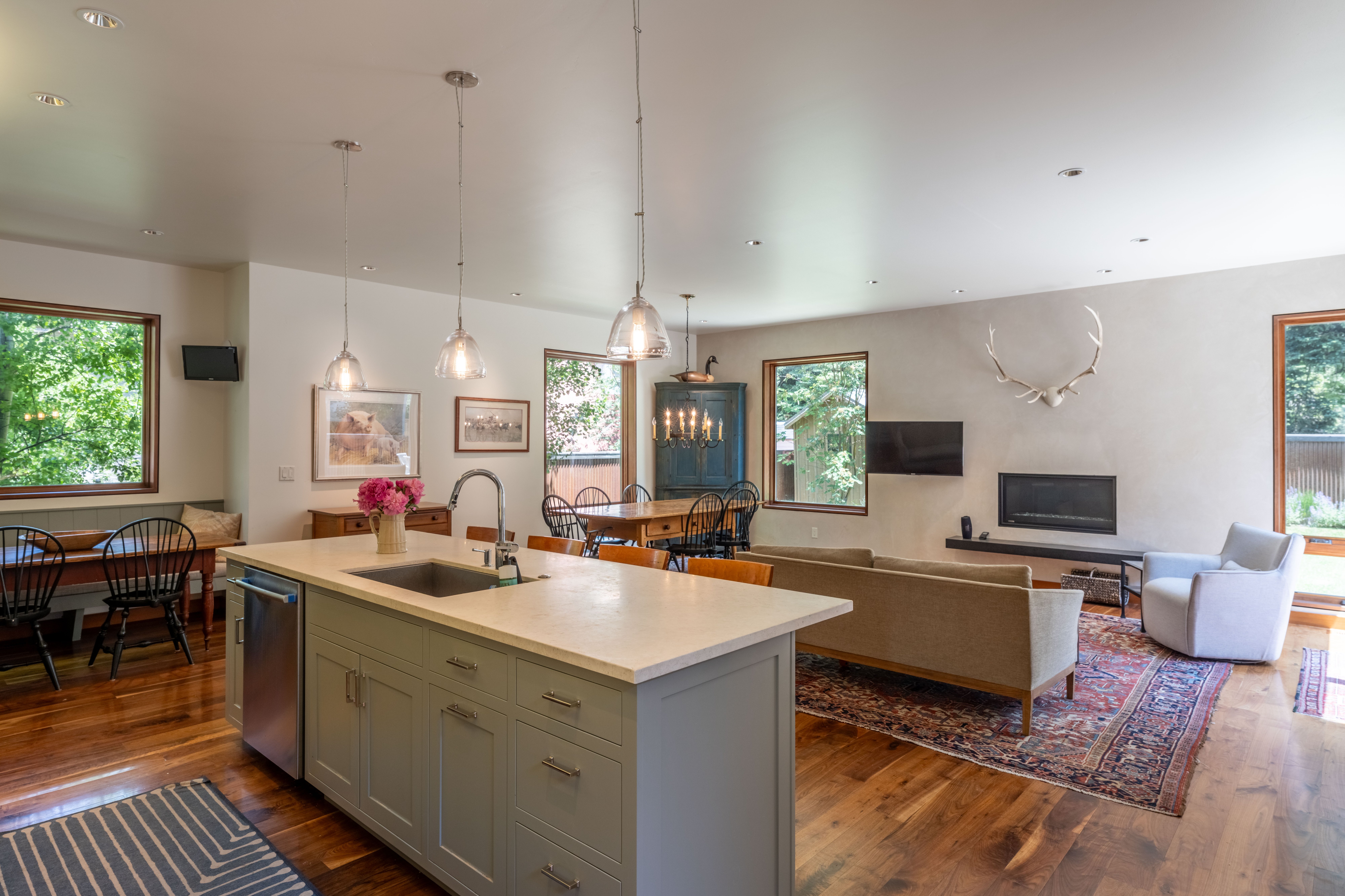 Kitchen and living